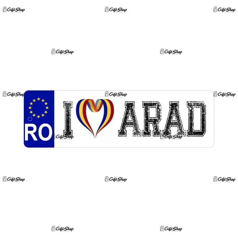 I love arad, indicator masina, dimensiune 200x60 mm